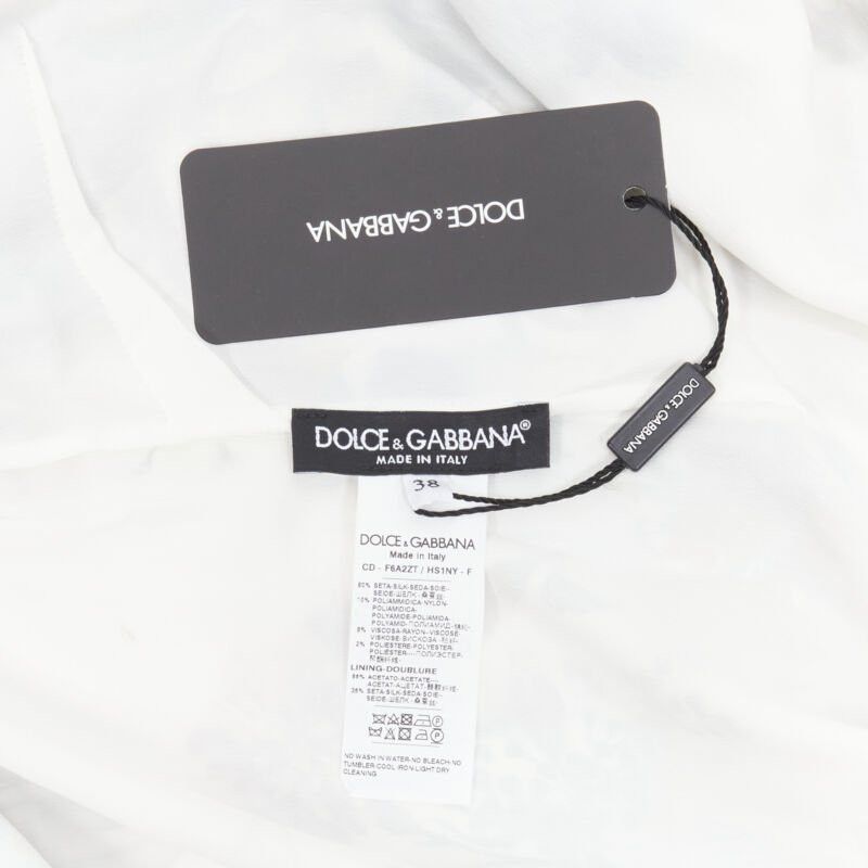 Dolce & Gabbana new DOLCE GABBANA silk vase floral lace cold shoulder flared dress IT38 XS Size XS / US 0-2 / IT 36-38 - 11 Thumbnail