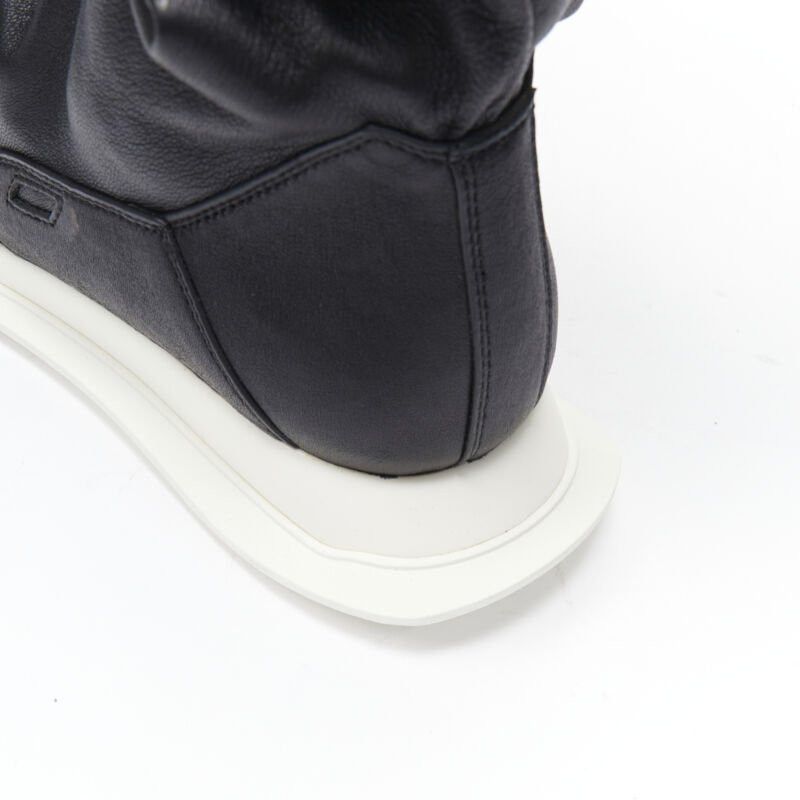 Rick Owens new RICK OWENS Runway New Runner Stretch silver black knee hi boot sneaker EU39 Size US 9 / IT 39 - 10 Thumbnail
