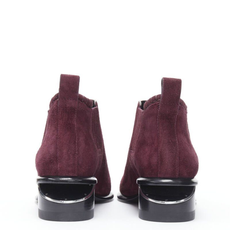 Alexander Wang new ALEXANDER WANG Kori burgundy red suede cut out heel chelsea boot EU40 Size US 10 / IT 40 - 5 Thumbnail