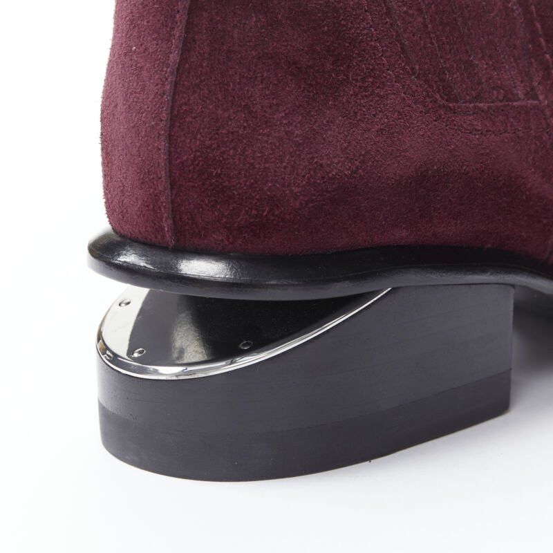 Alexander Wang new ALEXANDER WANG Kori burgundy red suede cut out heel chelsea boot EU40 Size US 10 / IT 40 - 7 Thumbnail