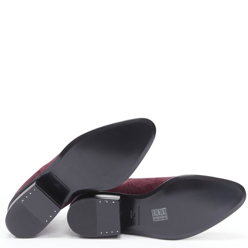 Alexander Wang new ALEXANDER WANG Kori burgundy red suede cut out heel chelsea boot EU40 Size US 10 / IT 40 - 11 Thumbnail