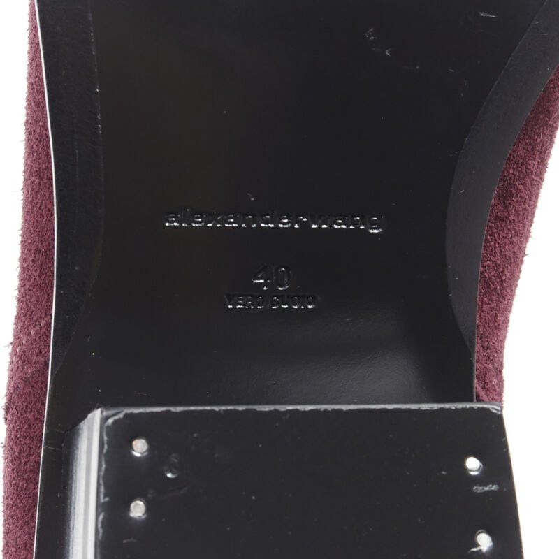 Alexander Wang new ALEXANDER WANG Kori burgundy red suede cut out heel chelsea boot EU40 Size US 10 / IT 40 - 10 Thumbnail