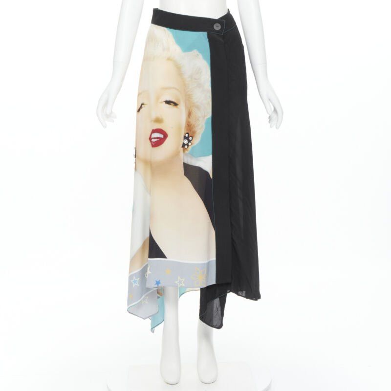 Loewe rare LOEWE Pop Art lady portrait photo print crystal embellished wrap skirt FR36 XS Size 27" / US 4 / IT 40 - 11 Thumbnail