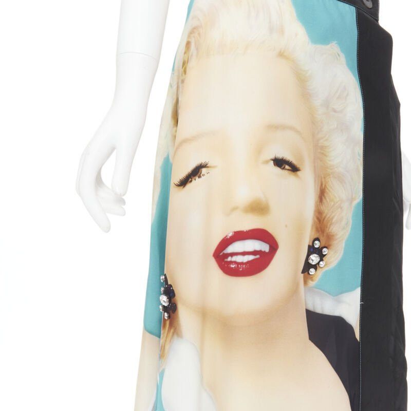 Loewe rare LOEWE Pop Art lady portrait photo print crystal embellished wrap skirt FR36 XS Size 27" / US 4 / IT 40 - 7 Thumbnail