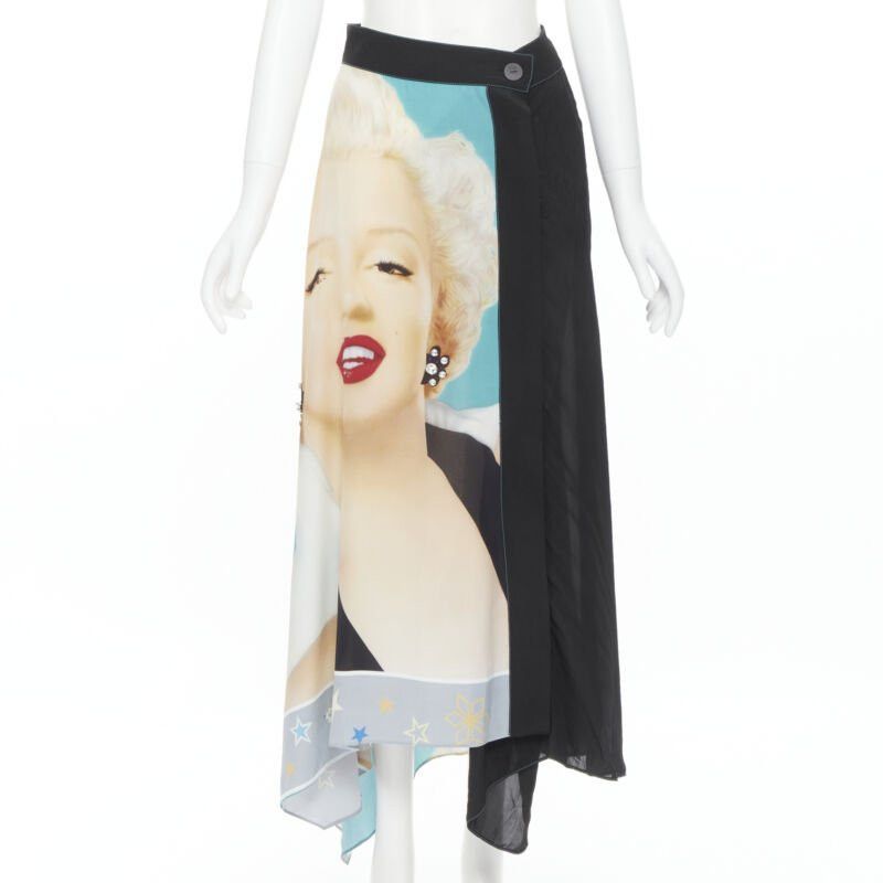 Loewe rare LOEWE Pop Art lady portrait photo print crystal embellished wrap skirt FR36 XS Size 27" / US 4 / IT 40 - 3 Thumbnail