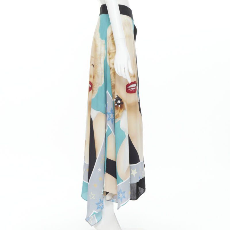 Loewe rare LOEWE Pop Art lady portrait photo print crystal embellished wrap skirt FR36 XS Size 27" / US 4 / IT 40 - 4 Thumbnail