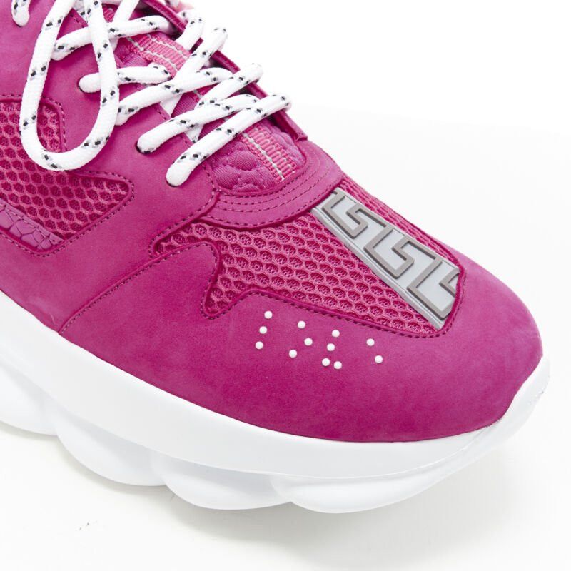 Versace new VERSACE Chain Reaction Blowzy shocking pink suede chunky dad sneaker EU39.5 Size US 6.5 / EU 39-40 - 7 Thumbnail