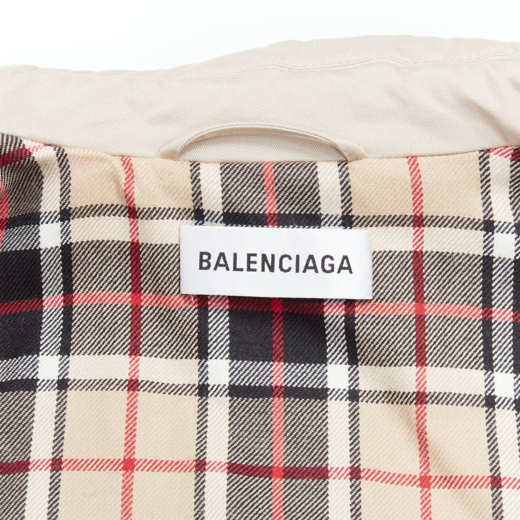 Balenciaga BALENCIAGA Fake Layering black leather beige trench belted coat M Size US M / EU 48-50 / 2 - 13 Thumbnail