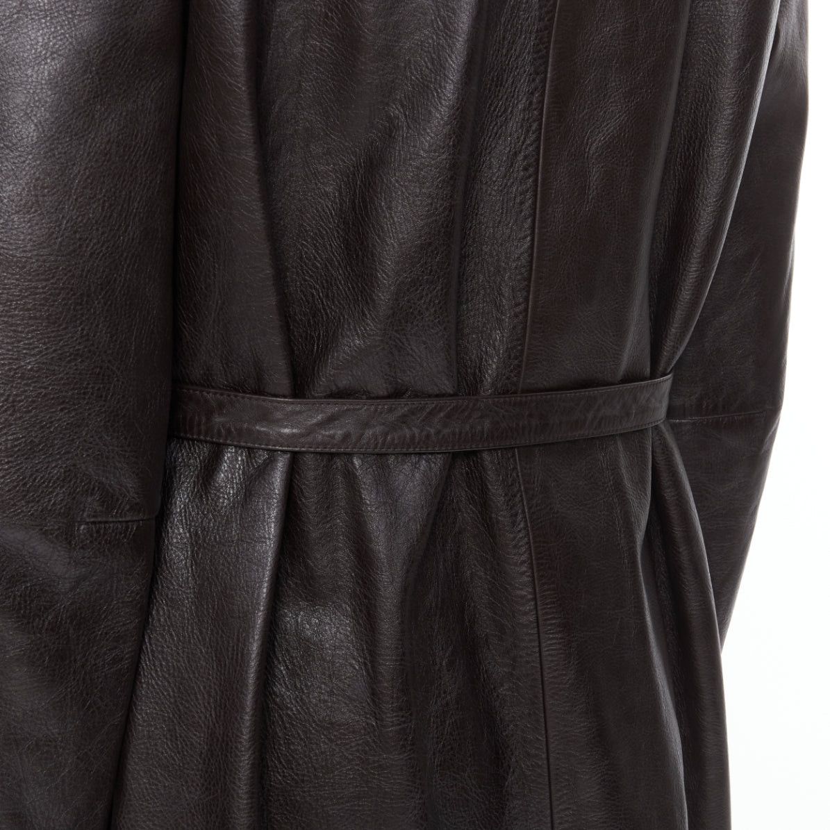 Balenciaga BALENCIAGA Fake Layering black leather beige trench belted coat M Size US M / EU 48-50 / 2 - 9 Thumbnail