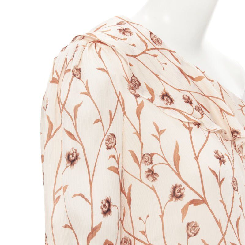 Johanna Ortiz JOHANNA ORTIZ Mysterious Soul beige floral one shoulder tier maxi dress US2 XS Size XS / US 0-2 / IT 36-38 - 7 Thumbnail