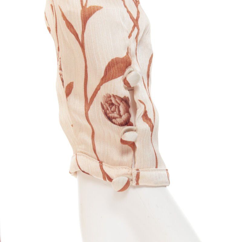 Johanna Ortiz JOHANNA ORTIZ Mysterious Soul beige floral one shoulder tier maxi dress US2 XS Size XS / US 0-2 / IT 36-38 - 11 Thumbnail