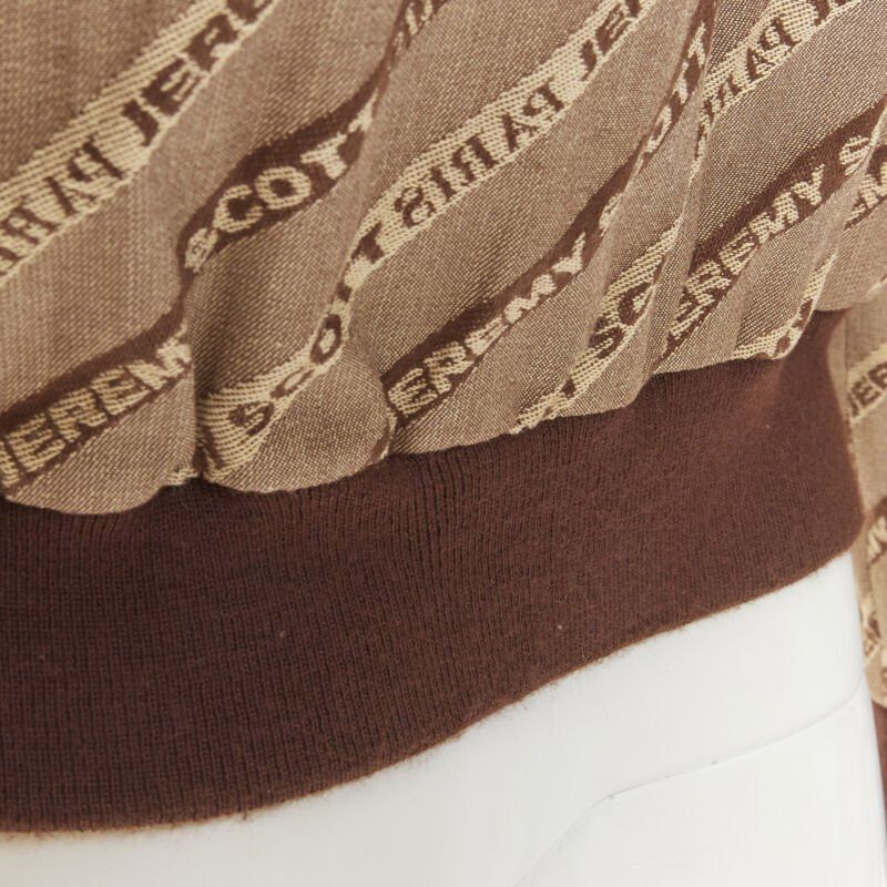 Jeremy Scott vintage JEREMY SCOTT 2000 Runway brown logo jacquard aviator bomber jacket M Size M / US 6-8 / IT 42-44 - 11 Thumbnail