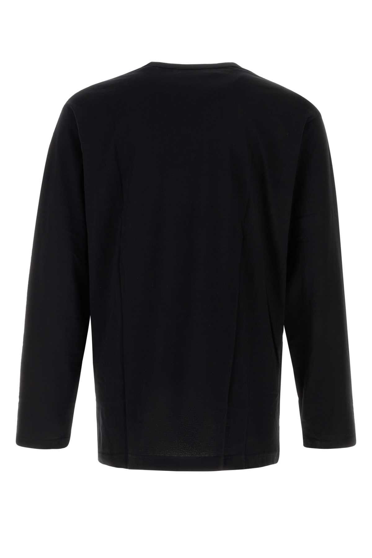 Yohji Yamamoto Black Cotton Oversize T-Shirt Size US L / EU 52-54 / 3 - 2 Thumbnail