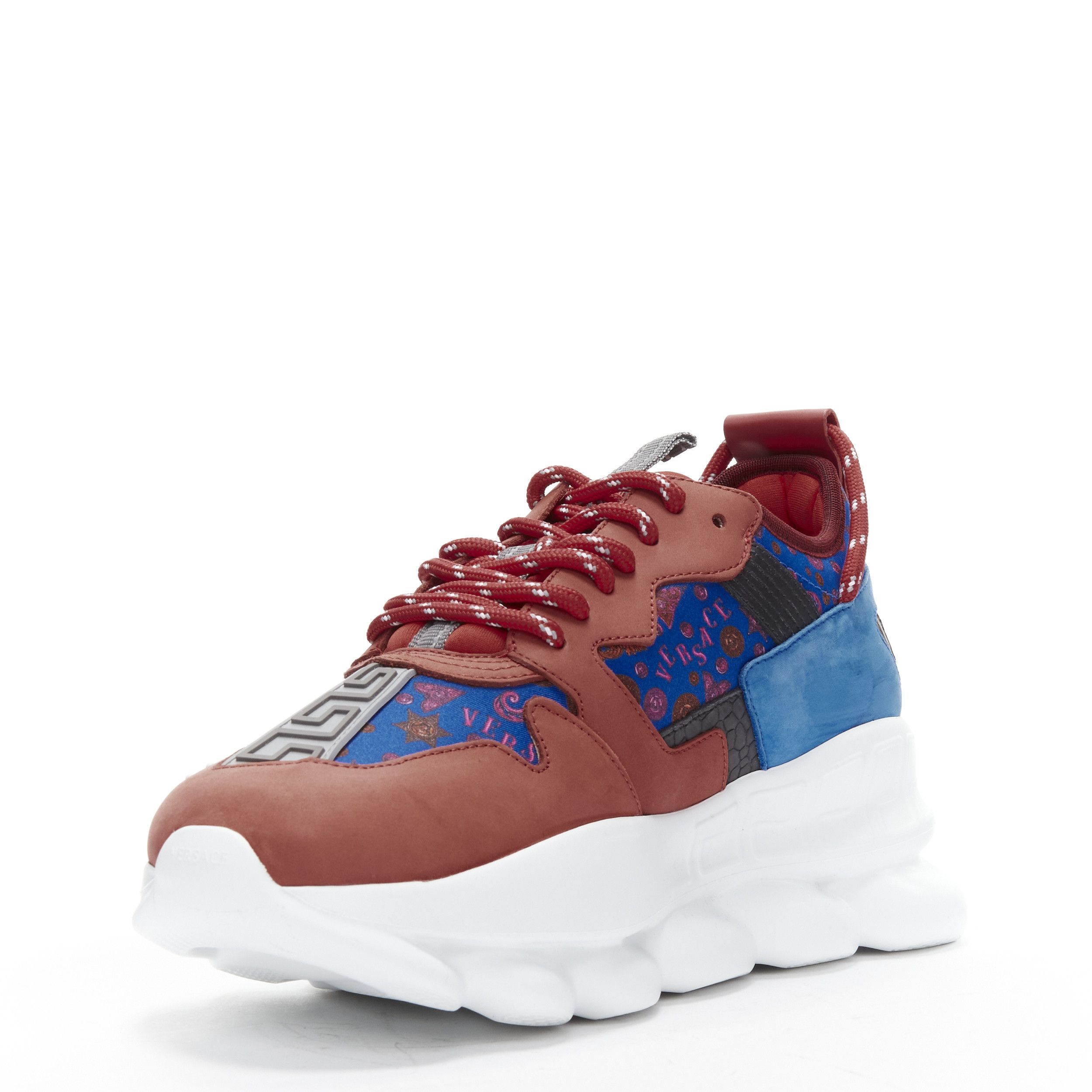 Versace new VERSACE Chain Reaction Salehe Bembury Red Medallion blue sneaker EU40.5 Size US 7.5 / EU 40-41 - 3 Thumbnail