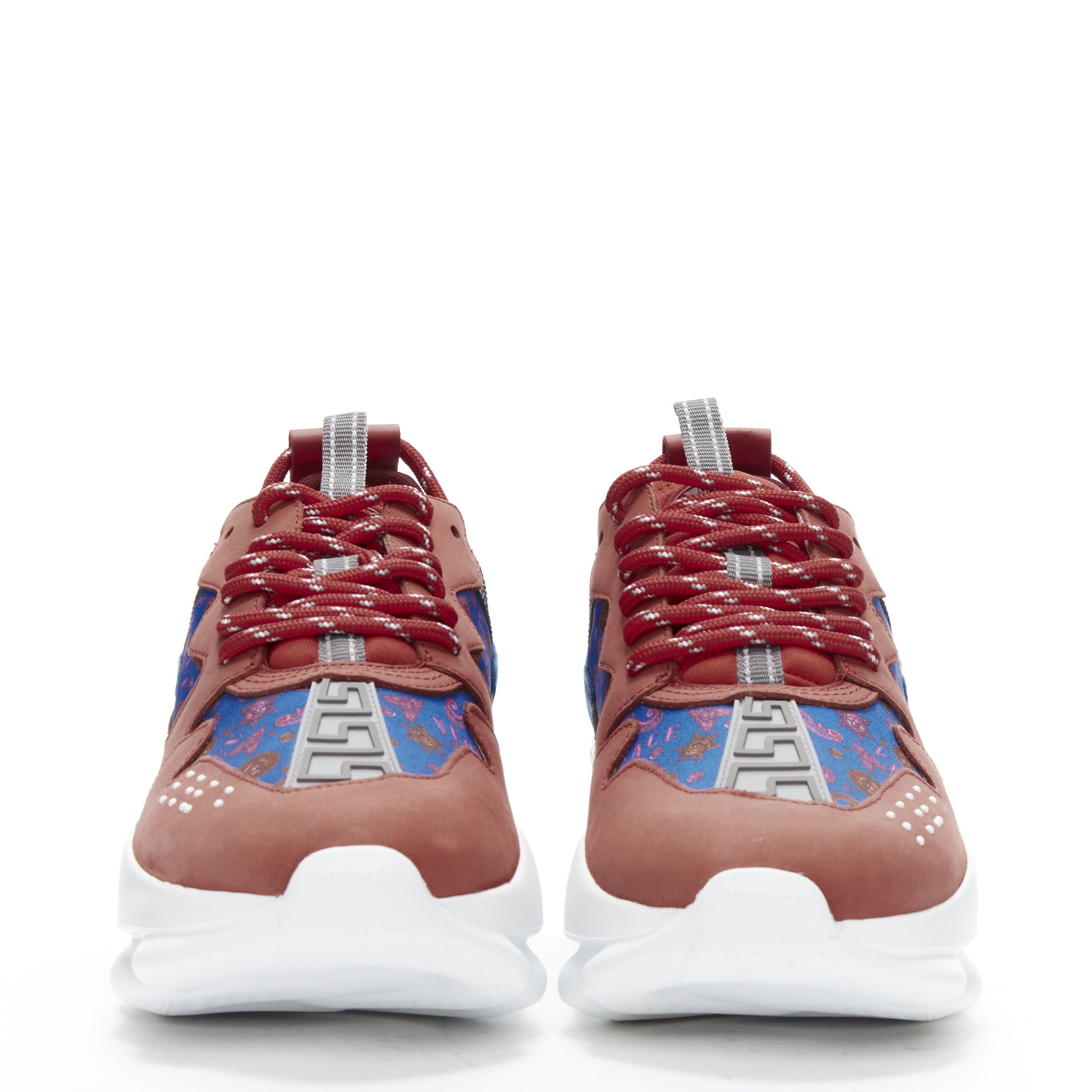 Versace new VERSACE Chain Reaction Salehe Bembury Red Medallion blue sneaker EU40.5 Size US 7.5 / EU 40-41 - 4 Thumbnail