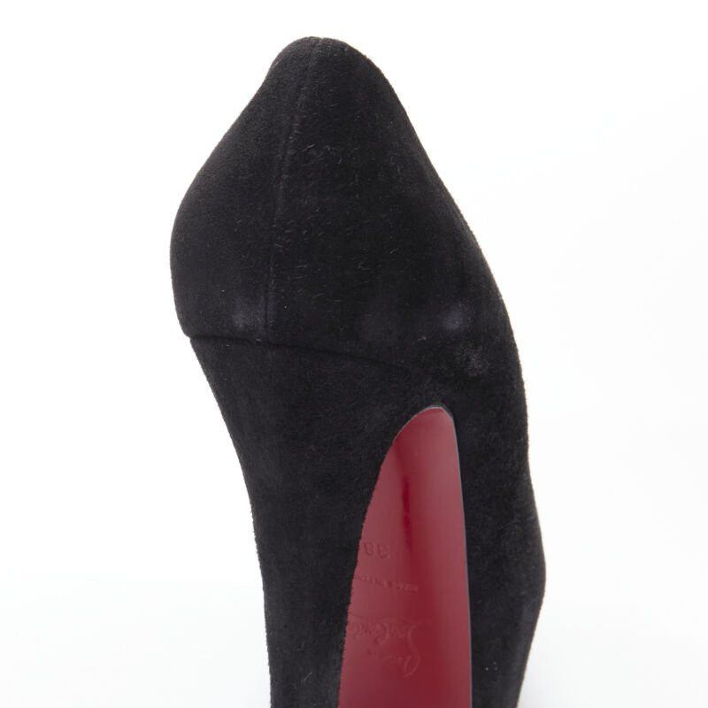 Christian Louboutin CHRISTIAN LOUBOUTIN Daffodile 160 black suede almond toe platform pump EU38 Size US 8 / IT 38 - 8 Thumbnail
