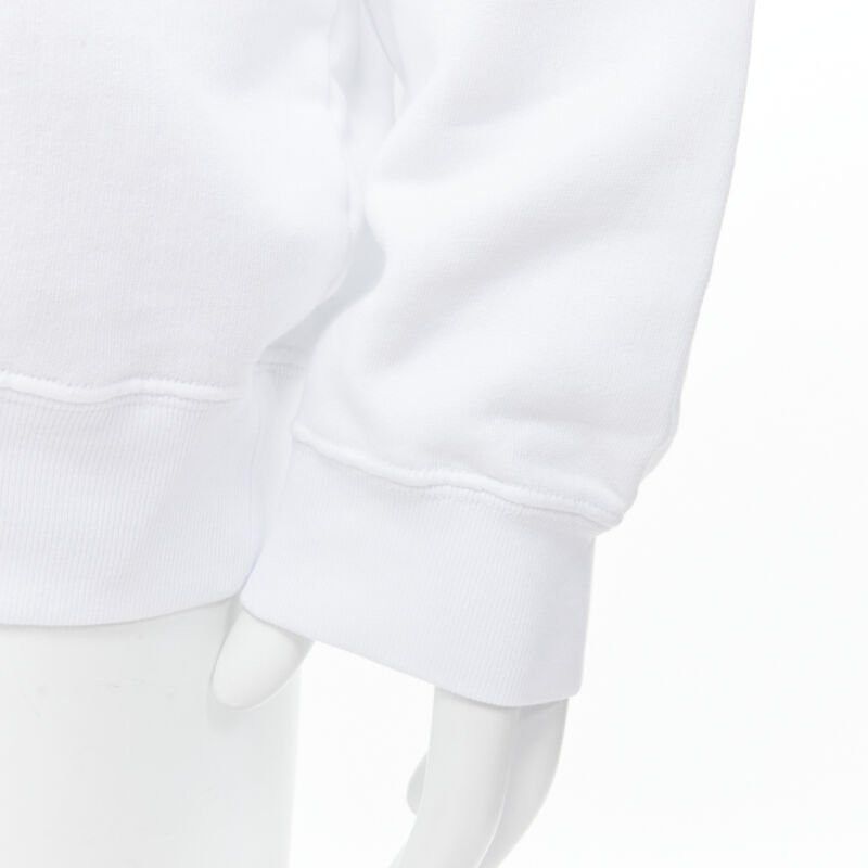 Balenciaga new BALENCIAGA 2018 black Gothic Tattoo logo embroidery white cotton hoodie S Size US S / EU 44-46 / 1 - 8 Thumbnail