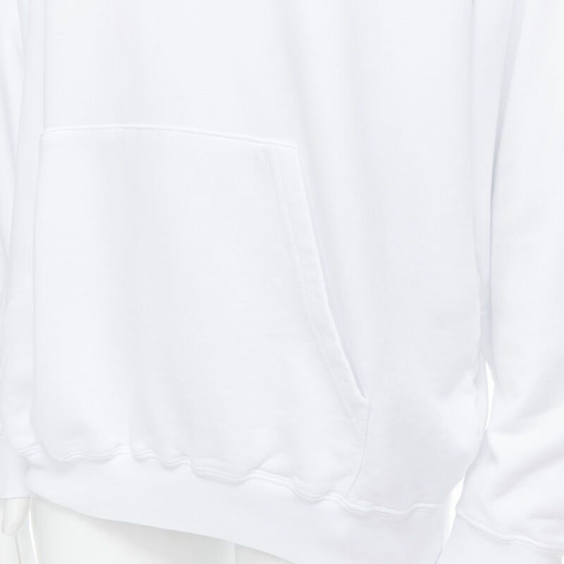 Balenciaga new BALENCIAGA 2018 black Gothic Tattoo logo embroidery white cotton hoodie S Size US S / EU 44-46 / 1 - 9 Thumbnail