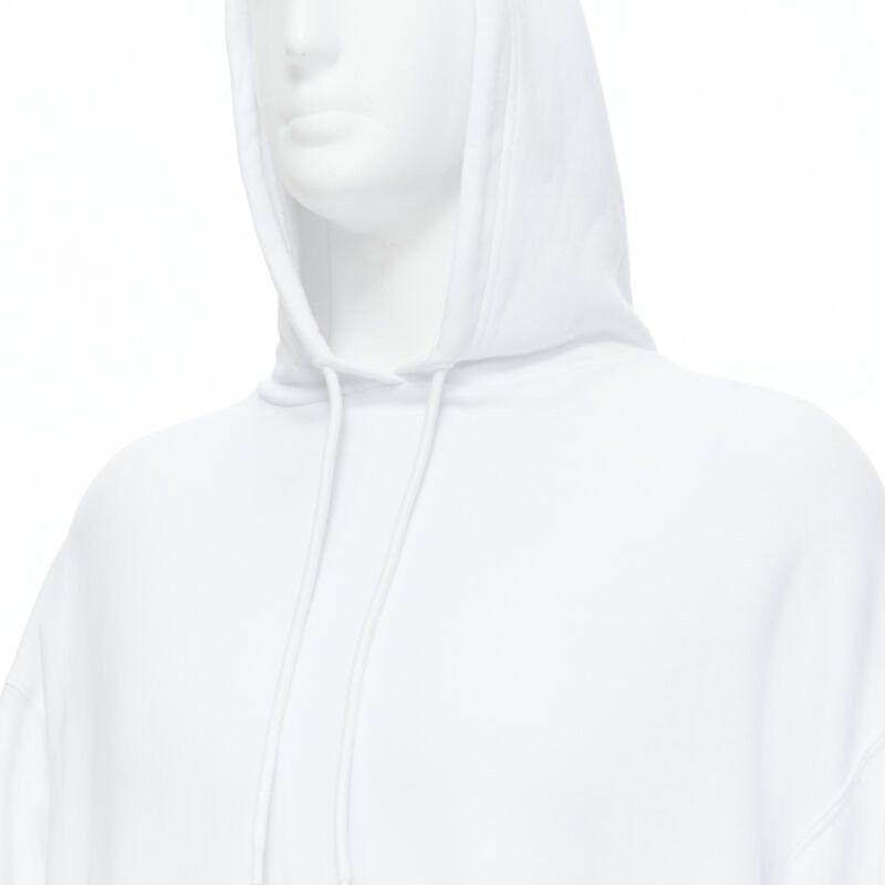 Balenciaga new BALENCIAGA 2018 black Gothic Tattoo logo embroidery white cotton hoodie S Size US S / EU 44-46 / 1 - 7 Thumbnail
