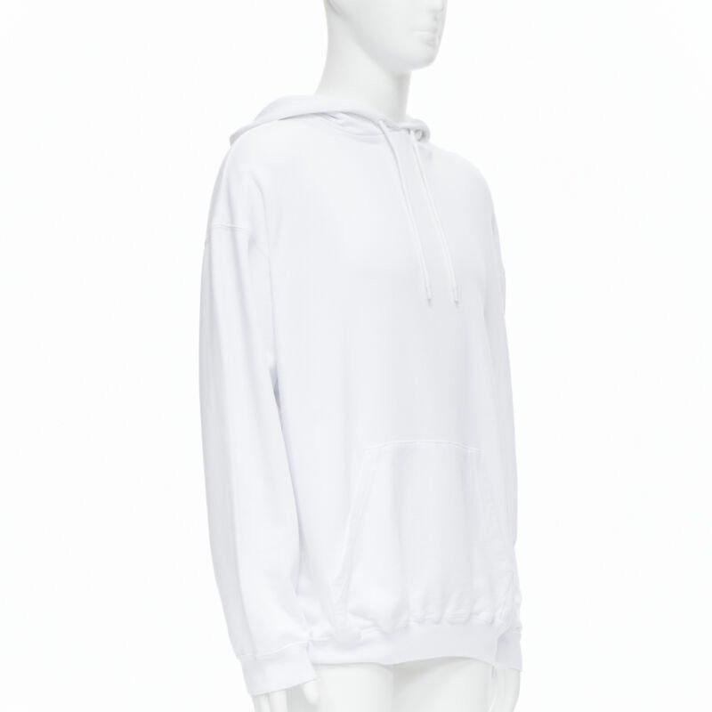 Balenciaga new BALENCIAGA 2018 black Gothic Tattoo logo embroidery white cotton hoodie S Size US S / EU 44-46 / 1 - 3 Thumbnail