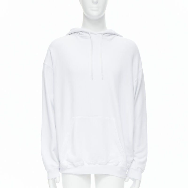 Balenciaga new BALENCIAGA 2018 black Gothic Tattoo logo embroidery white cotton hoodie S Size US S / EU 44-46 / 1 - 2 Thumbnail