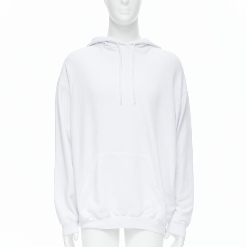 Balenciaga new BALENCIAGA 2018 black Gothic Tattoo logo embroidery white cotton hoodie M Size US M / EU 48-50 / 2 - 3 Thumbnail