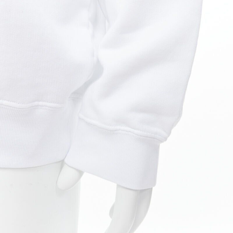 Balenciaga new BALENCIAGA 2018 black Gothic Tattoo logo embroidery white cotton hoodie M Size US M / EU 48-50 / 2 - 8 Thumbnail