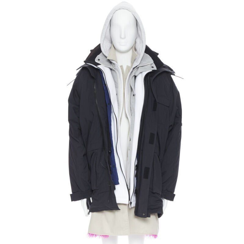 Balenciaga new BALENCIAGA 2018 Runway Fake Layering 7 layer pink fur lined parka jacket XL Size US L / EU 52-54 / 3 - 3 Thumbnail