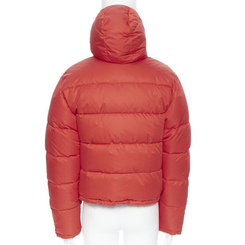 Balenciaga new BALENCIAGA DEMNA red nylon logo cropped zip down puffer jacket EU48 M Size US M / EU 48-50 / 2 - 6 Thumbnail