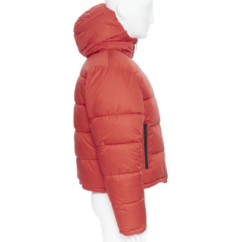 Balenciaga new BALENCIAGA DEMNA red nylon logo cropped zip down puffer jacket EU48 M Size US M / EU 48-50 / 2 - 5 Thumbnail