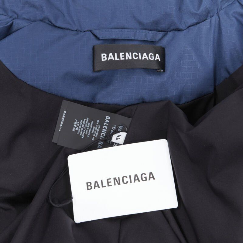 Balenciaga new BALENCIAGA Demna 2018 Fake Layering navy washed denim down puffer jacket S Size US S / EU 44-46 / 1 - 10 Thumbnail