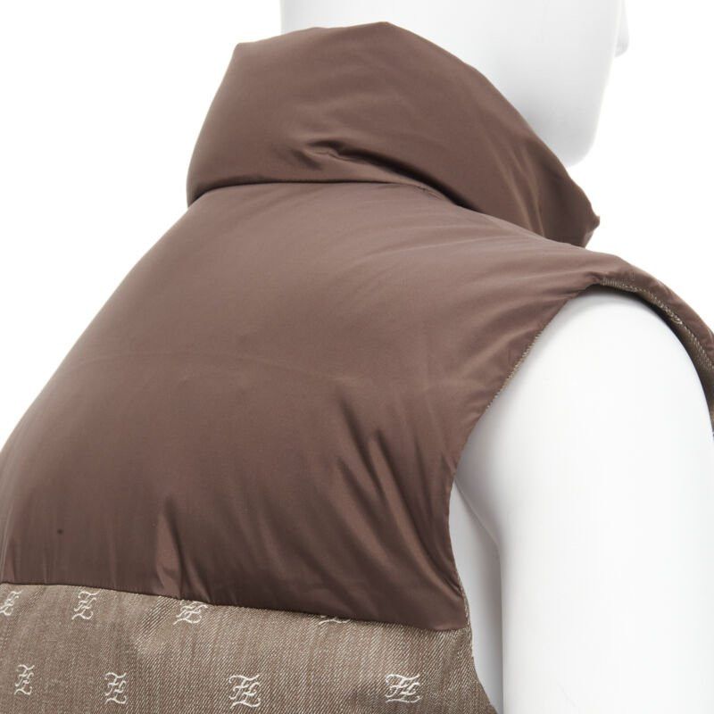Fendi new FENDI script FF Zucca monogram jacquard cotton down puffer vest jacket S Size US S / EU 44-46 / 1 - 8 Thumbnail