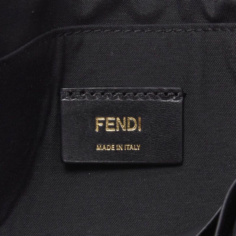 Fendi new FENDI Zucca FF monogram red canvas black leather zip clutch bag Size ONE SIZE - 11 Thumbnail