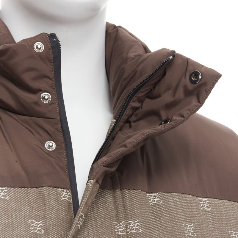 Fendi FENDI script FF Zucca monogram jacquard cotton down puffer vest jacket EU46 Size US S / EU 44-46 / 1 - 7 Thumbnail