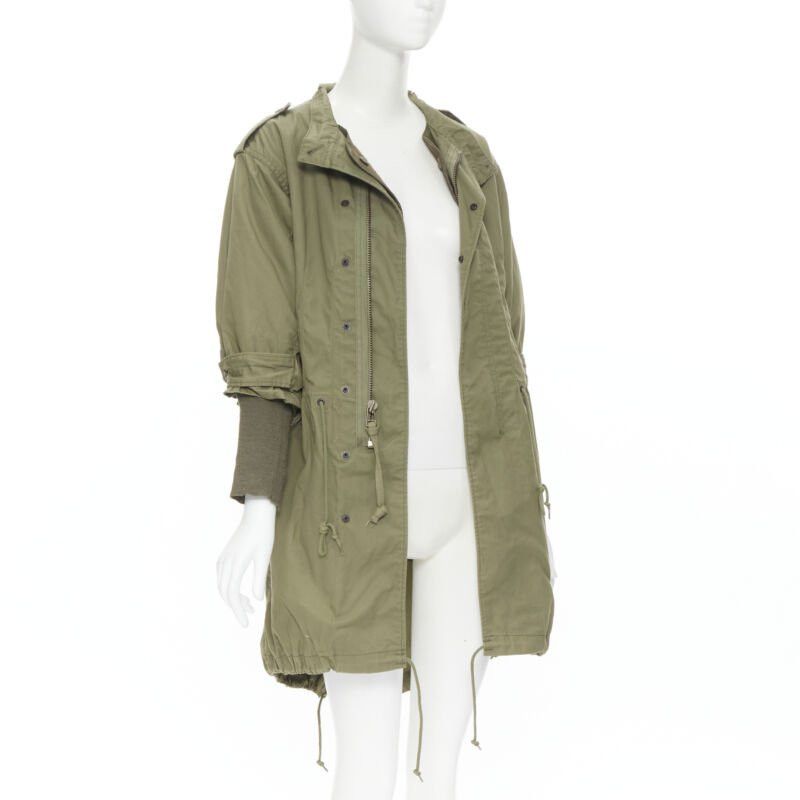 Junya Watanabe JUNYA WATANABE 2010 green cotton fitted waist fisherman parka coat XS Size XS / US 0-2 / IT 36-38 - 4 Thumbnail