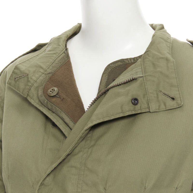 Junya Watanabe JUNYA WATANABE 2010 green cotton fitted waist fisherman parka coat XS Size XS / US 0-2 / IT 36-38 - 7 Thumbnail