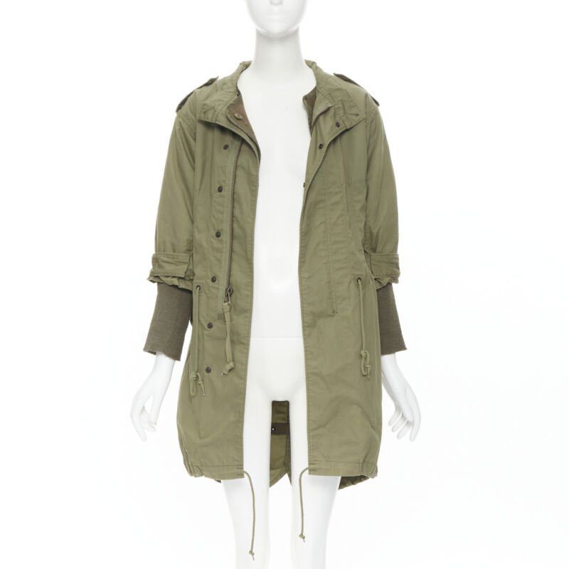 Junya Watanabe JUNYA WATANABE 2010 green cotton fitted waist fisherman parka coat XS Size XS / US 0-2 / IT 36-38 - 3 Thumbnail
