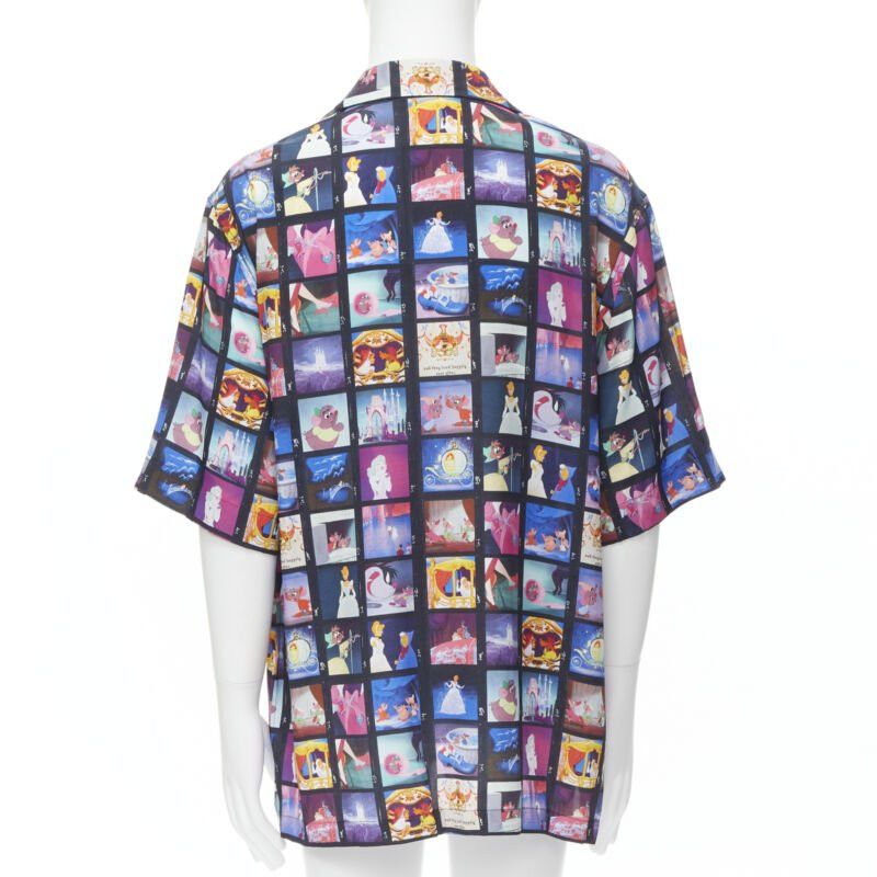 Versace new VERSACE DISNEY Limited Edition Cinderella print short bowling shirt EU42 XL Size US XXL / EU 58 / 5 - 5 Thumbnail