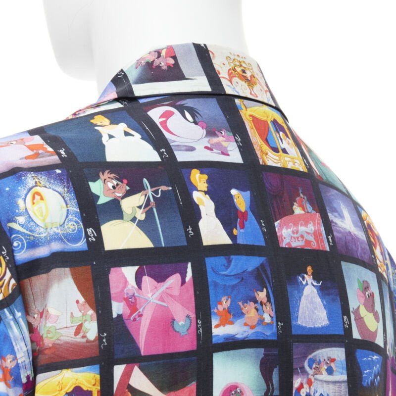 Versace new VERSACE DISNEY Limited Edition Cinderella print short bowling shirt EU42 XL Size US XXL / EU 58 / 5 - 7 Thumbnail