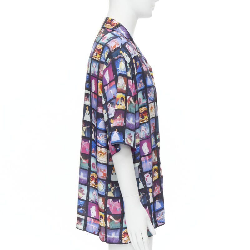 Versace new VERSACE DISNEY Limited Edition Cinderella print short bowling shirt EU42 XL Size US XXL / EU 58 / 5 - 4 Thumbnail