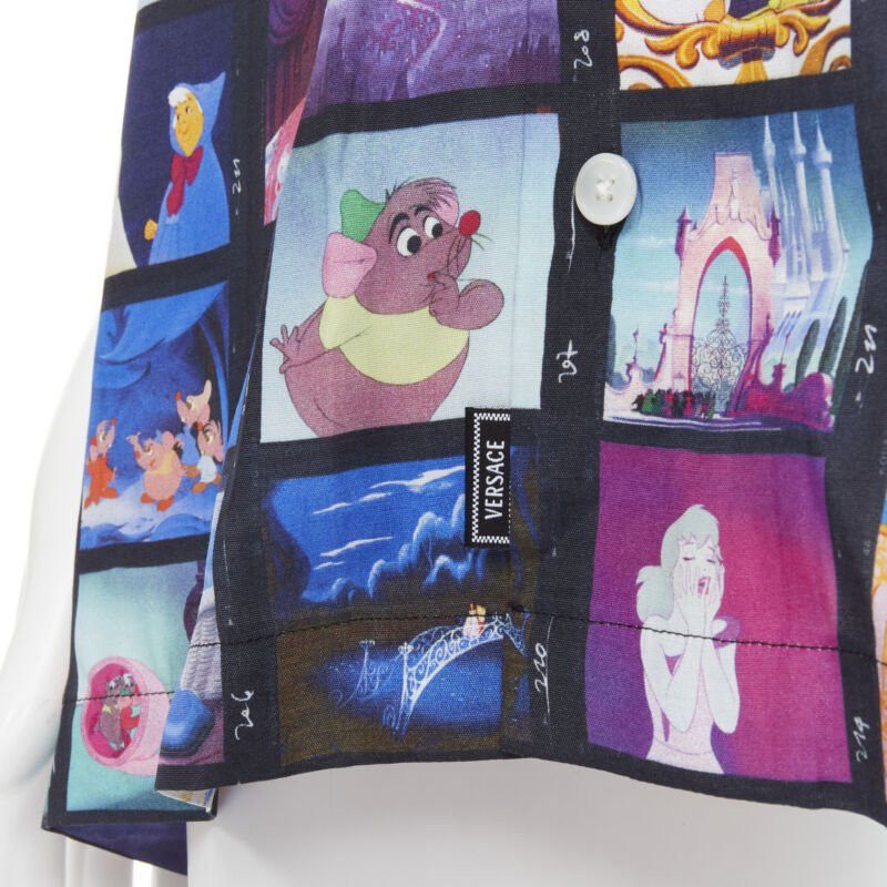 Versace new VERSACE DISNEY Limited Edition Cinderella print short bowling shirt EU42 XL Size US XXL / EU 58 / 5 - 8 Thumbnail