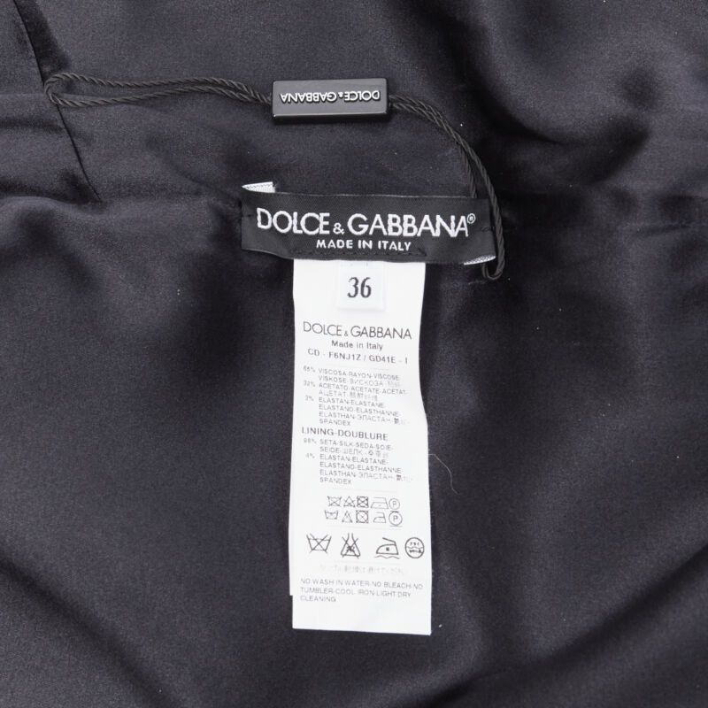 Dolce & Gabbana DOLCE GABBANA red crepe black floral velvet devore sheath dress IT36 XS Size XS / US 0-2 / IT 36-38 - 11 Thumbnail
