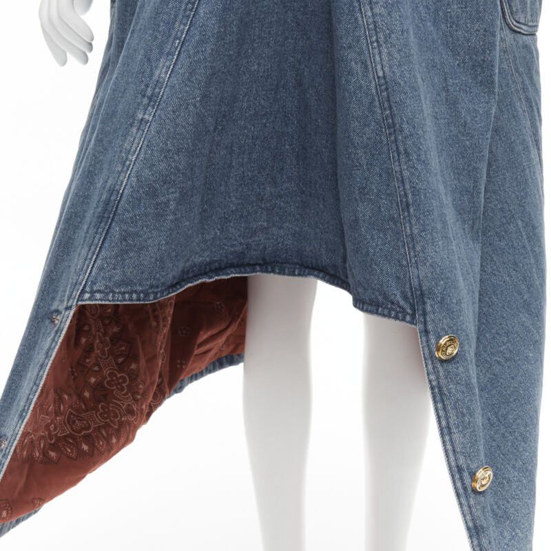 Moschino vintage MOSCHINO JEANS 1988 blue denim red paisley lined padded coat IT42 Size M / US 6-8 / IT 42-44 - 11 Thumbnail