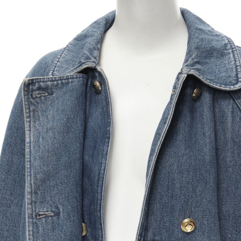 Moschino vintage MOSCHINO JEANS 1988 blue denim red paisley lined padded coat IT42 Size M / US 6-8 / IT 42-44 - 8 Thumbnail