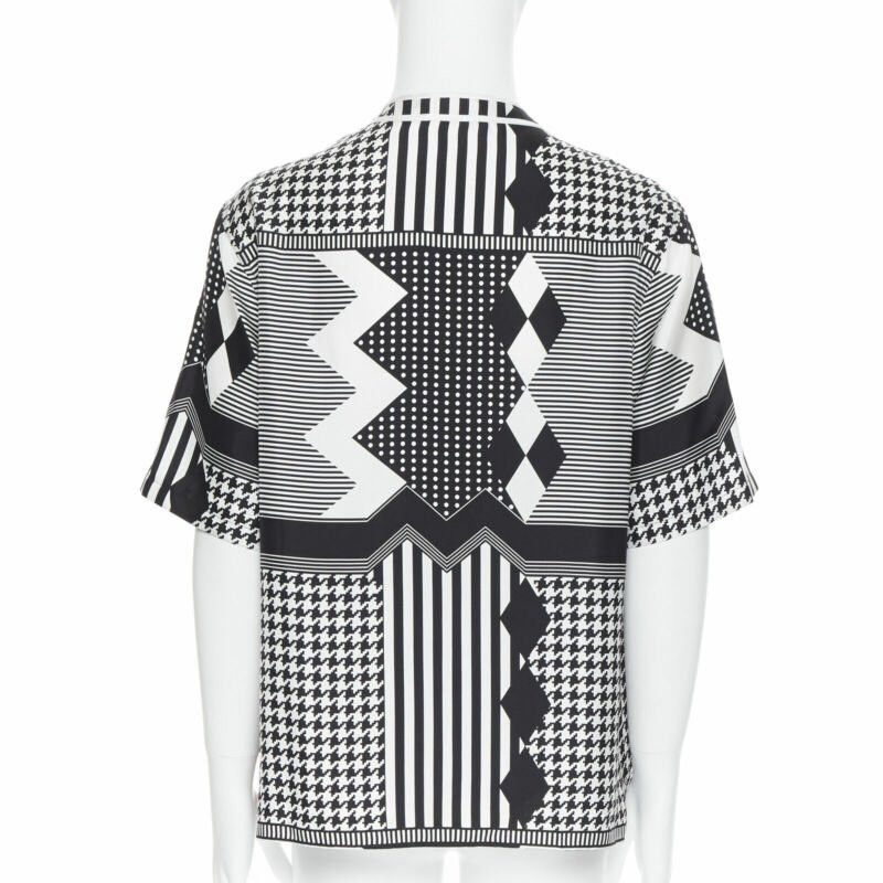 Versace new VERSACE red Heart silk black chevron print baseball shirt EU39 M Jim Dine Size US M / EU 48-50 / 2 - 5 Thumbnail