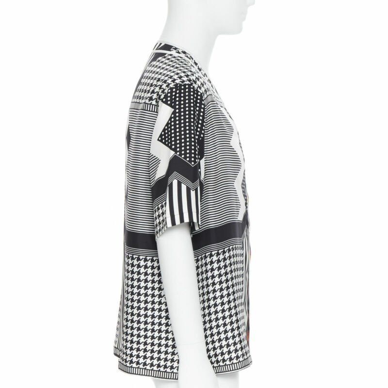 Versace new VERSACE red Heart silk black chevron print baseball shirt EU39 M Jim Dine Size US M / EU 48-50 / 2 - 4 Thumbnail