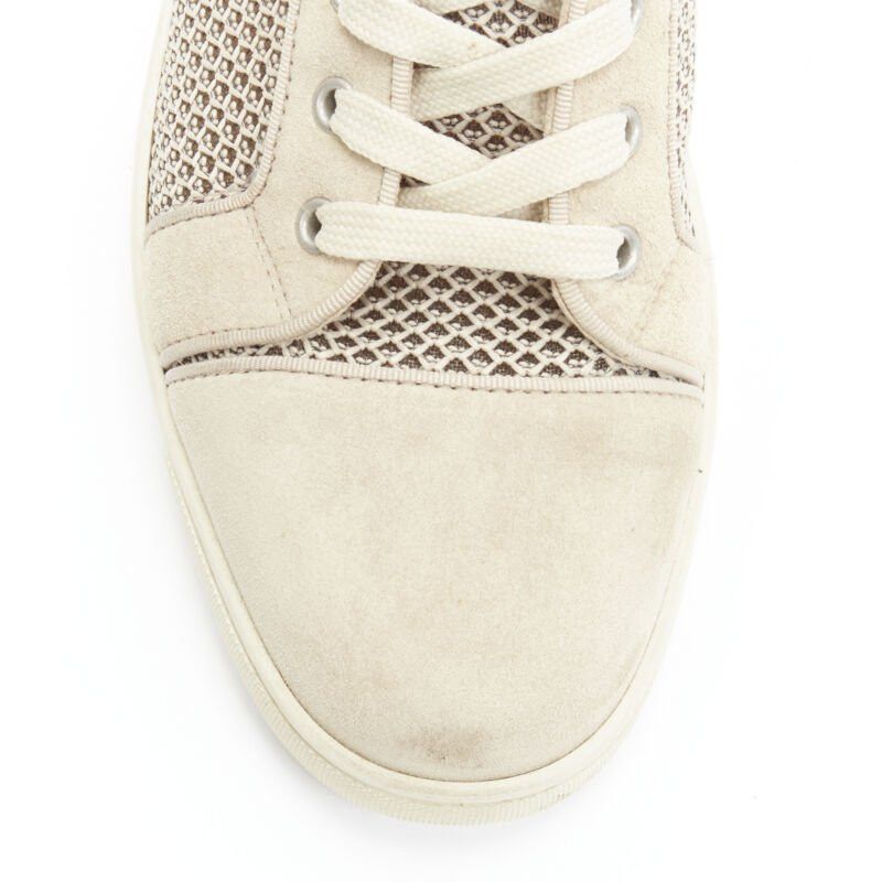 Christian Louboutin CHRISTIAB LOUBOUTIN Louis sand beige suede jacquard high top sneaker EU40.5 Size US 7.5 / EU 40-41 - 7 Thumbnail