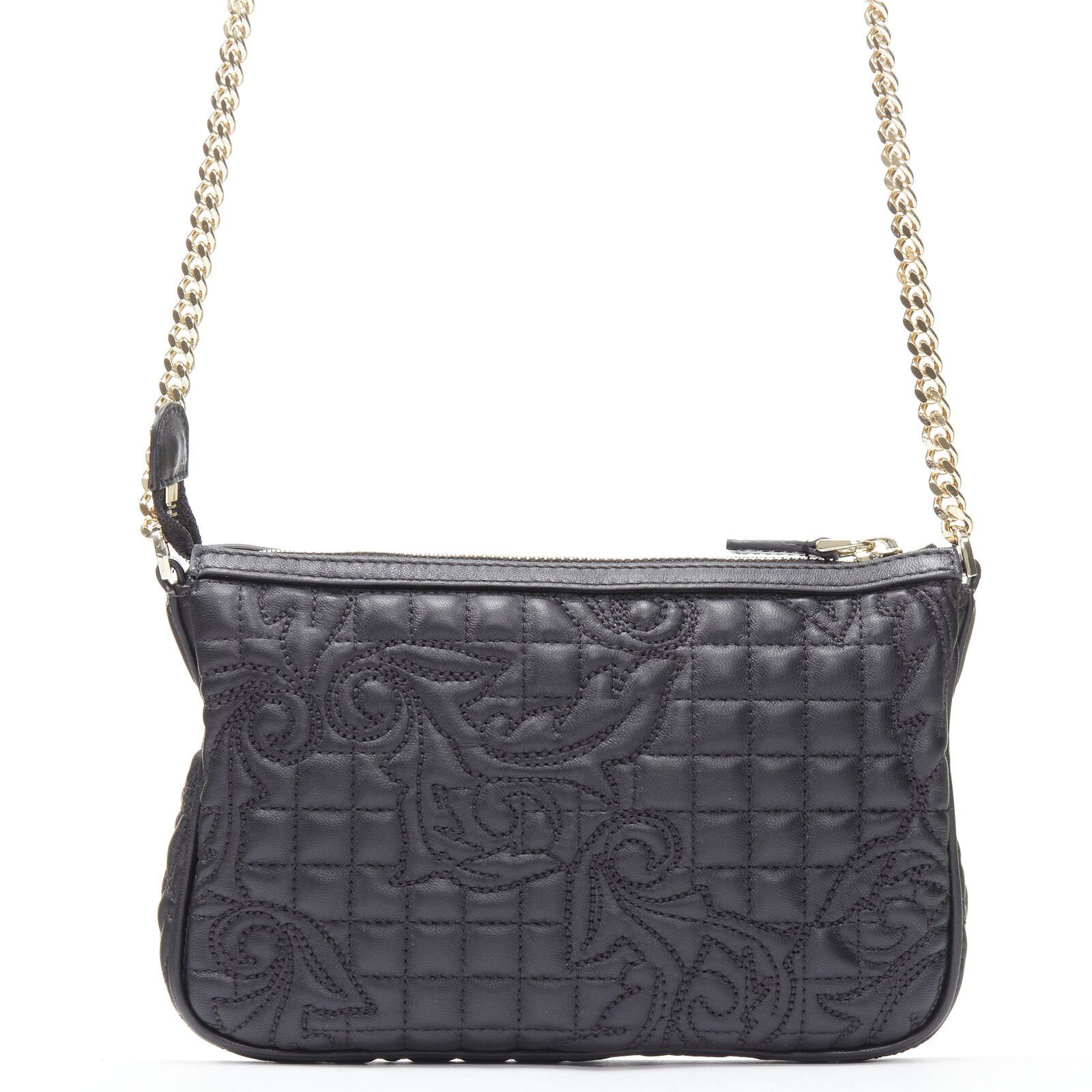 Versace new VERSACE Vanitas black quilted baroque gold Medusa metal chain crossbody bag Size ONE SIZE - 5 Thumbnail