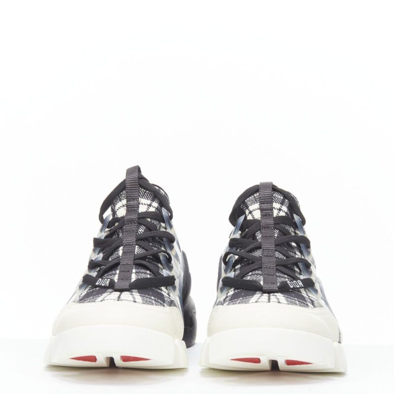 Dior CHRISTIAN DIOR D Connect black white plaid check chunky sole sneaker EU38 US8 Size US 8 / IT 38 - 3 Thumbnail