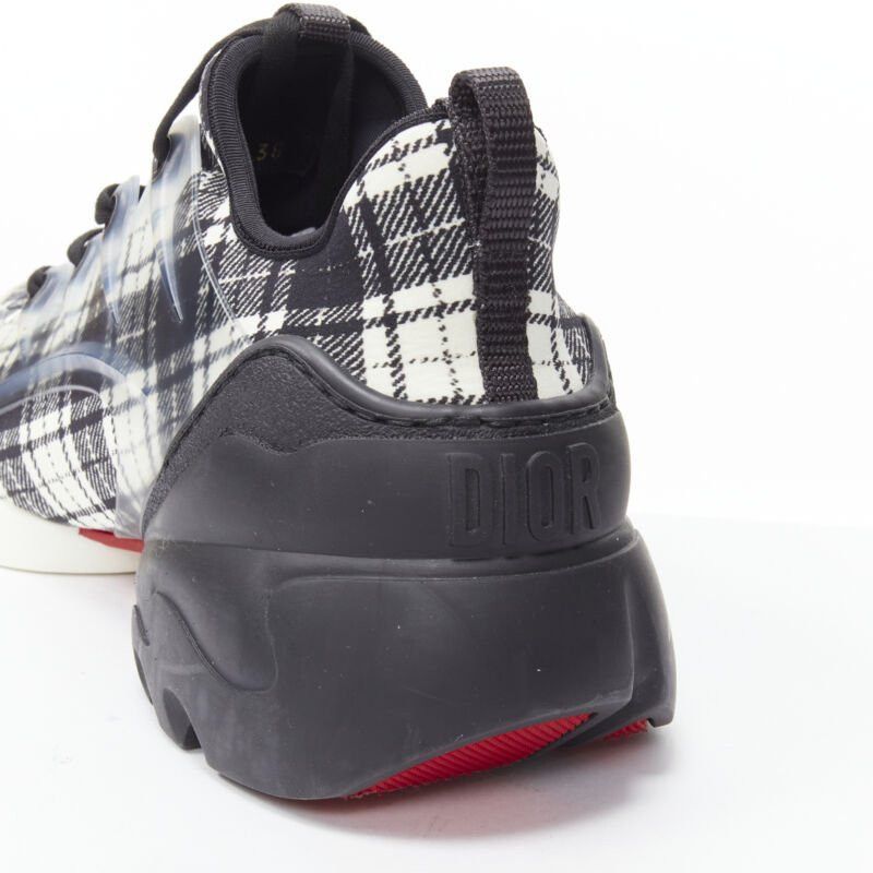 Dior CHRISTIAN DIOR D Connect black white plaid check chunky sole sneaker EU38 US8 Size US 8 / IT 38 - 8 Thumbnail